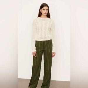 Vince. Textured Cable Crew Sweater Size XS